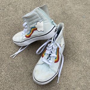 Kids rainbow vans size 12